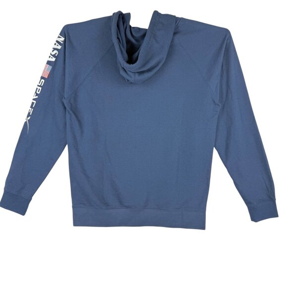 NASA Men's SpaceX DM-2 Navy Hoodie Sweatshirt By H3Sportgear Size Large NWT - Picture 3 of 8